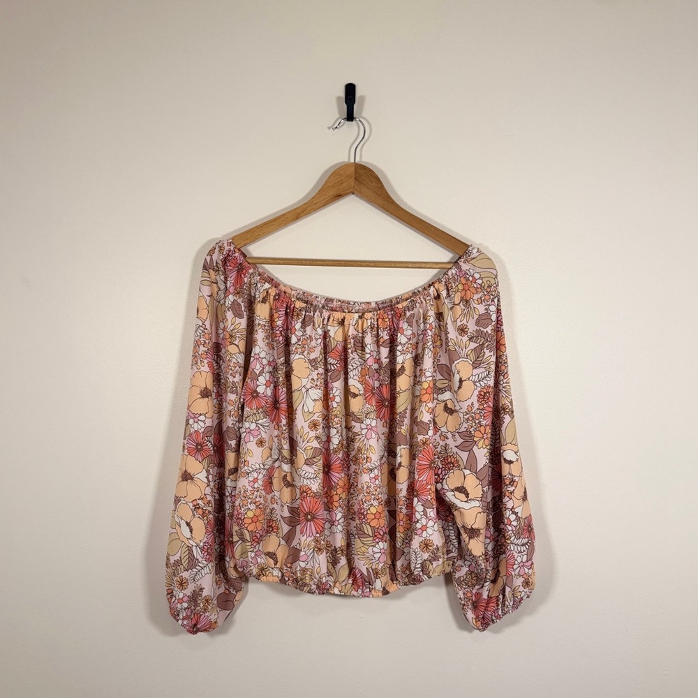 Buckle Willow & Root Floral Off The Shoulder Top Blush Combo